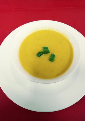 Una foto de Crema de zapallo