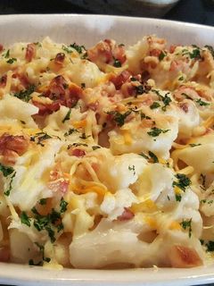Una foto de Coliflor con nata gratinada