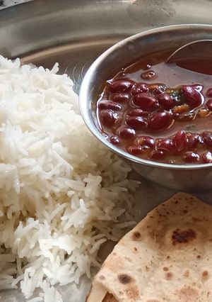 A picture of Rajma masala (red kidney beans).