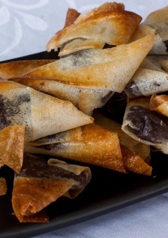 Una foto de Triángulos de morcilla
