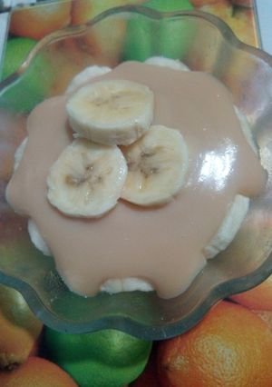 صورة لوصفة ديليسيوز😋 بموزة👆والكراميل🤗