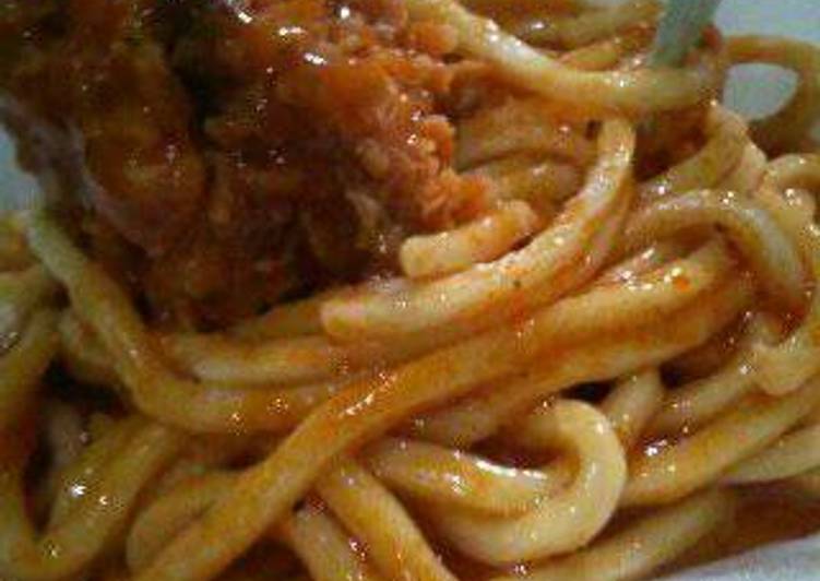 Langkah mengolah Seblak spagheti chicken pedas yang simpel