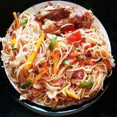 A picture of Spaghetti veggies.