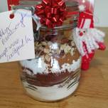 Karácsonyi ajándék süti és recept üvegben