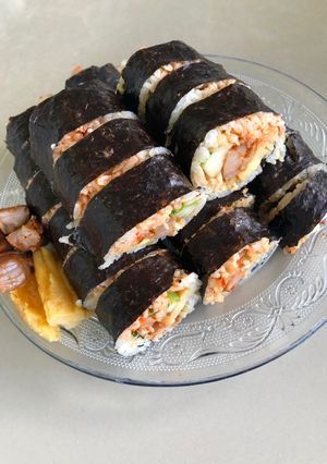 รูปของ คิมบับหมูเกาหลี 🍱 #ทำขายรวย