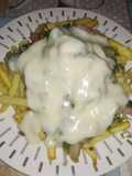 Papas champi tuneadas-(incluye salsa blanca dietética)