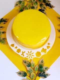 عکسی از دستور گلس آینه ای زعفرانی Saffron mirror glass