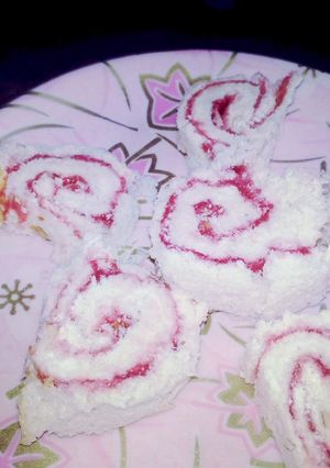 A picture of Swiss rolls.