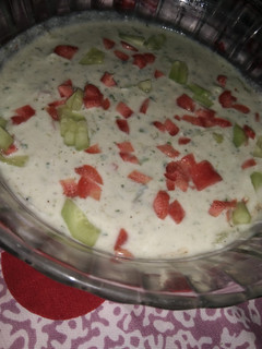 A picture of Cucumber Raita.