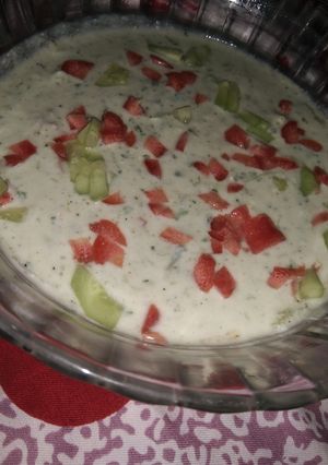 A picture of Cucumber Raita.