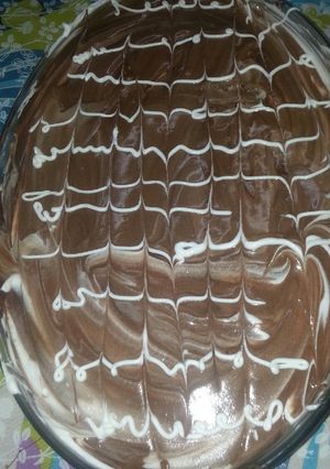 صورة لوصفة الكيكة الرخامية