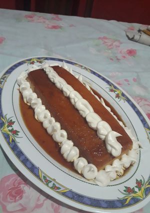 Una foto de Flan de naranja