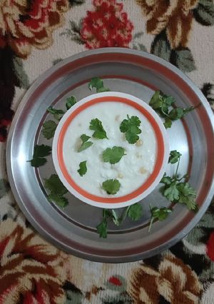 A picture of Boondi raita.