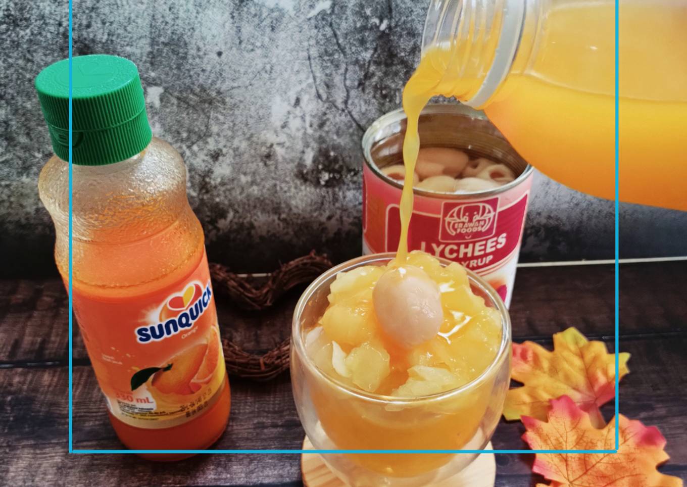 Es Sunquick Blewah leci (menu bulan ramadhan)