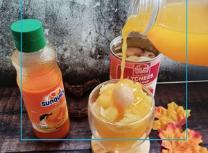 Foto resep Es Sunquick Blewah leci (menu bulan ramadhan)