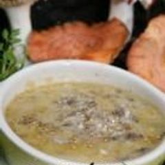 A picture of Mushroom soup from Grevena.