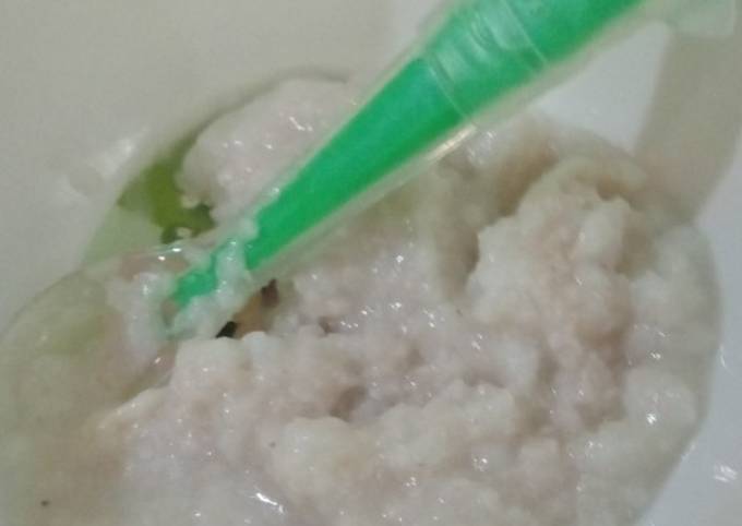 Cara membuat MPASI bayi 7 Bulan. Bubur opor ayam anti GTM Cara membuat MPASI bayi 7 Bulan. Bubur opor ayam anti GTM
