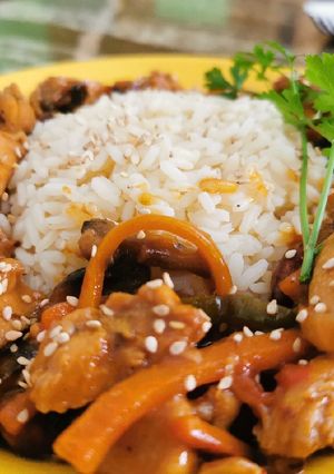 Una foto de Pechuga en salsa teriyaki!!!