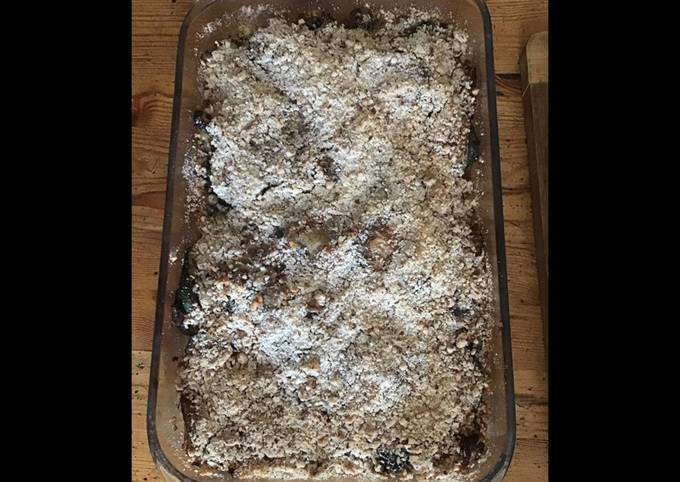 Simple Way to Make Crumble courgettes champignons oignons en croûte de parmesan aux amandes