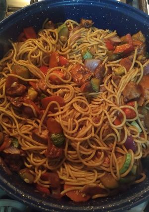 Una foto de Spaghetti estilo chino
