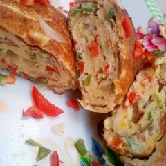 A picture of Rolled-egg omelette.