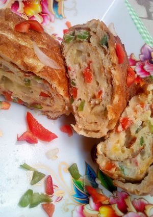 A picture of Rolled-egg omelette.