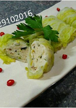 Foto resep Sawi gulung isi ayam (GMdietday6)