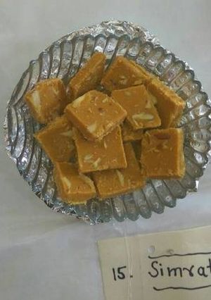 A picture of Besan burfi.