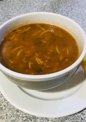 Una foto de Harira🍵🍅 (sopa marroquí)