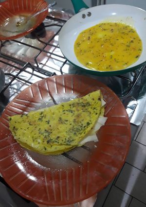 Una foto de Omellette clásico y fácil