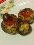 Cogumelos portobello recheado com gorgonzola