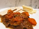 Almuerzo muy fácil : carne en bistec con zanahoria y galletas horneadas 😌