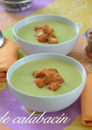 Una foto de Crema fría de calabacín (con Thermomix)