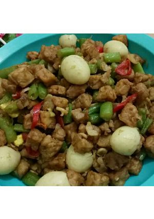 Foto resep Oseng tempe puyuh sayur buncis #keto