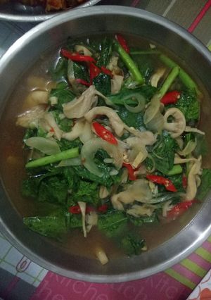 Foto resep Tumis kailan & jamur saus tiram