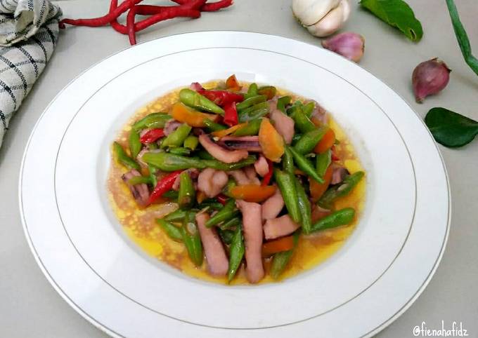 Cara Masakan Resep Buncis Cumi saus Tiram