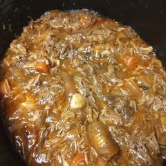 A picture of Orange Pulled pork.