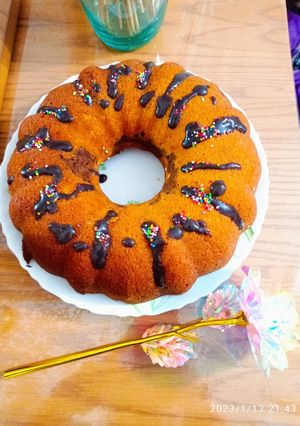 عکسی از دستور کیک کدو حلوایی دورنگ دلبرررر😋😋😋