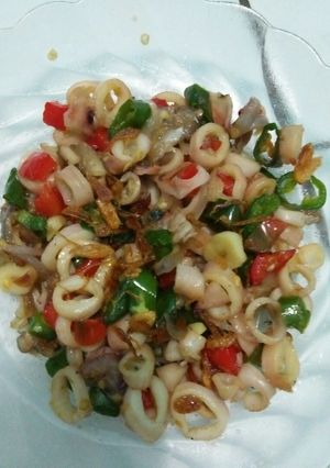 Foto resep Cumi cabe ijo dan paprika #BikinRamadhanberkesan