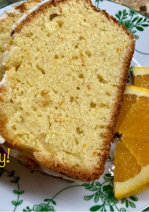 A picture of Orange Cake with Orange Glaze and a Special Citrus Twist!.