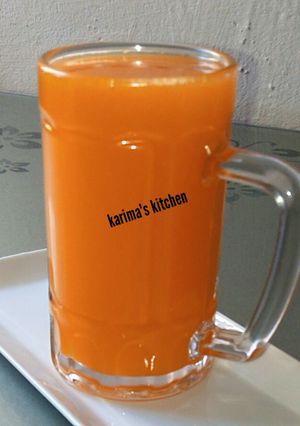 A picture of Mango carrot juice.