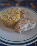 Quinoa con Cuscús acompañado con filetillos de pollo 🍗