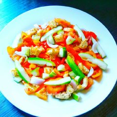 A picture of Panzanella (Italian bread salad).