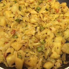 A picture of Cabbage potato peas sabzi#zerooil sabzi&curryPost-8.