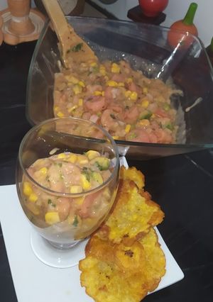 Una foto de Ceviche de camarón