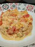 Tartar de salmón y mandarina