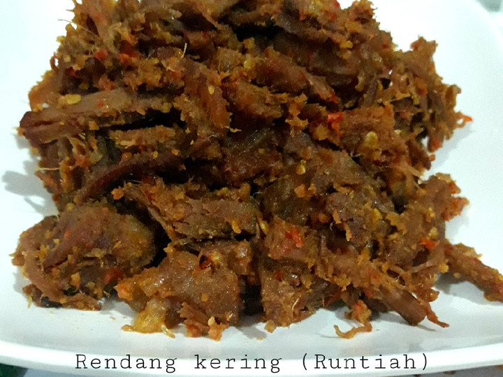 Ini dia! Resep memasak Rendang kering (Runtiah)  nagih banget