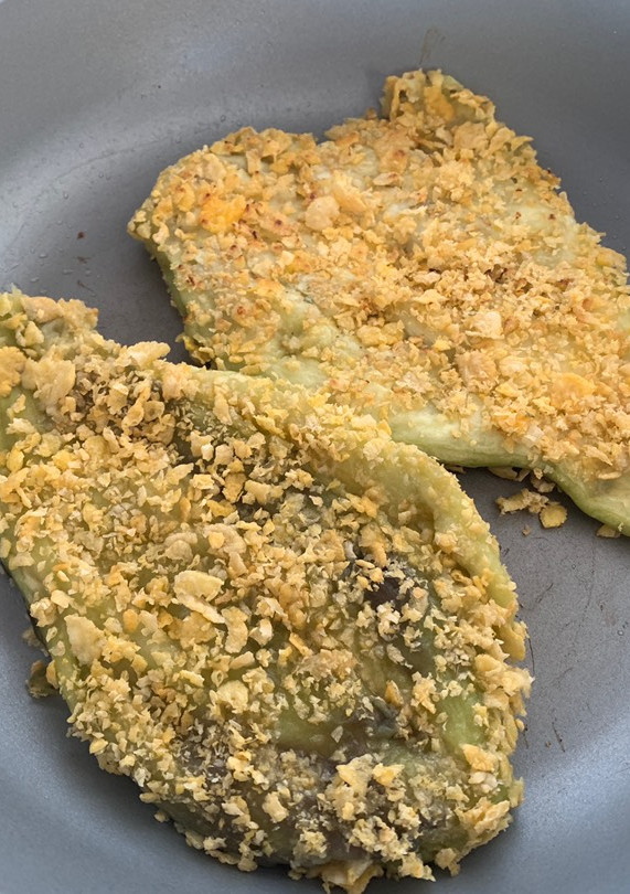 Una foto de Escalopa o milanesa de berenjena