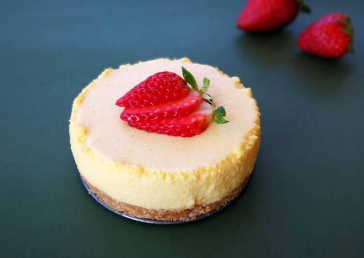Mini tarta en frío de chocolate blanco