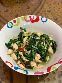Foto resep 18. Ayam tumis bayam (diet)